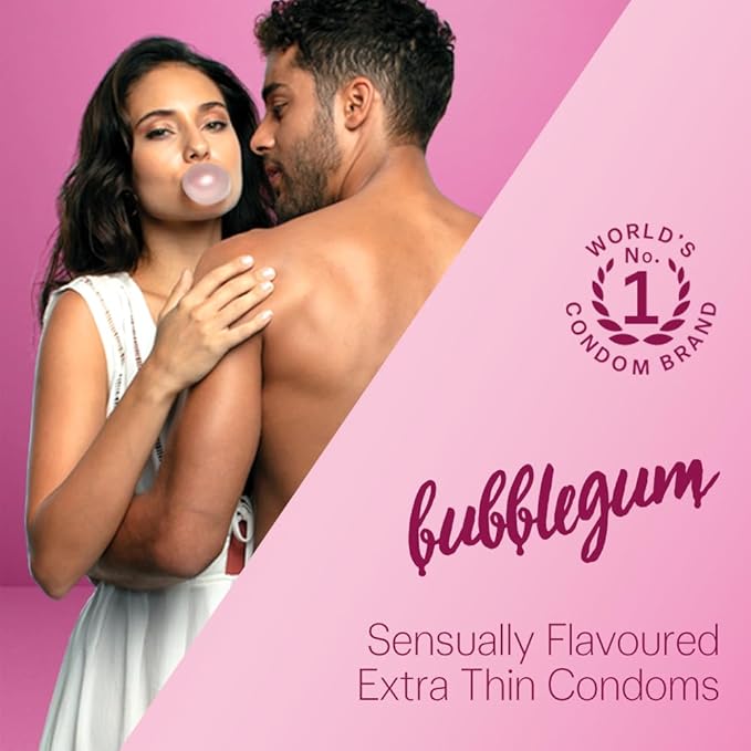 Durex Flavours, Coloured And Mix Flavoured Cheewing Gum, 48 Gums