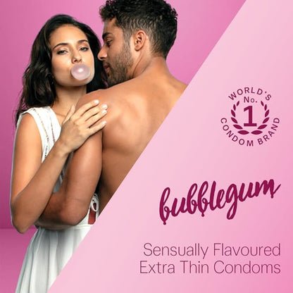 Durex Flavours, Coloured And Mix Flavoured Cheewing Gum, 48 Gums