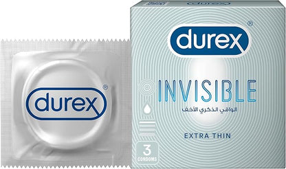 03 Invisible + 03 Extended Pleasure + 03 Extra Safe  Condoms- 3 Packs