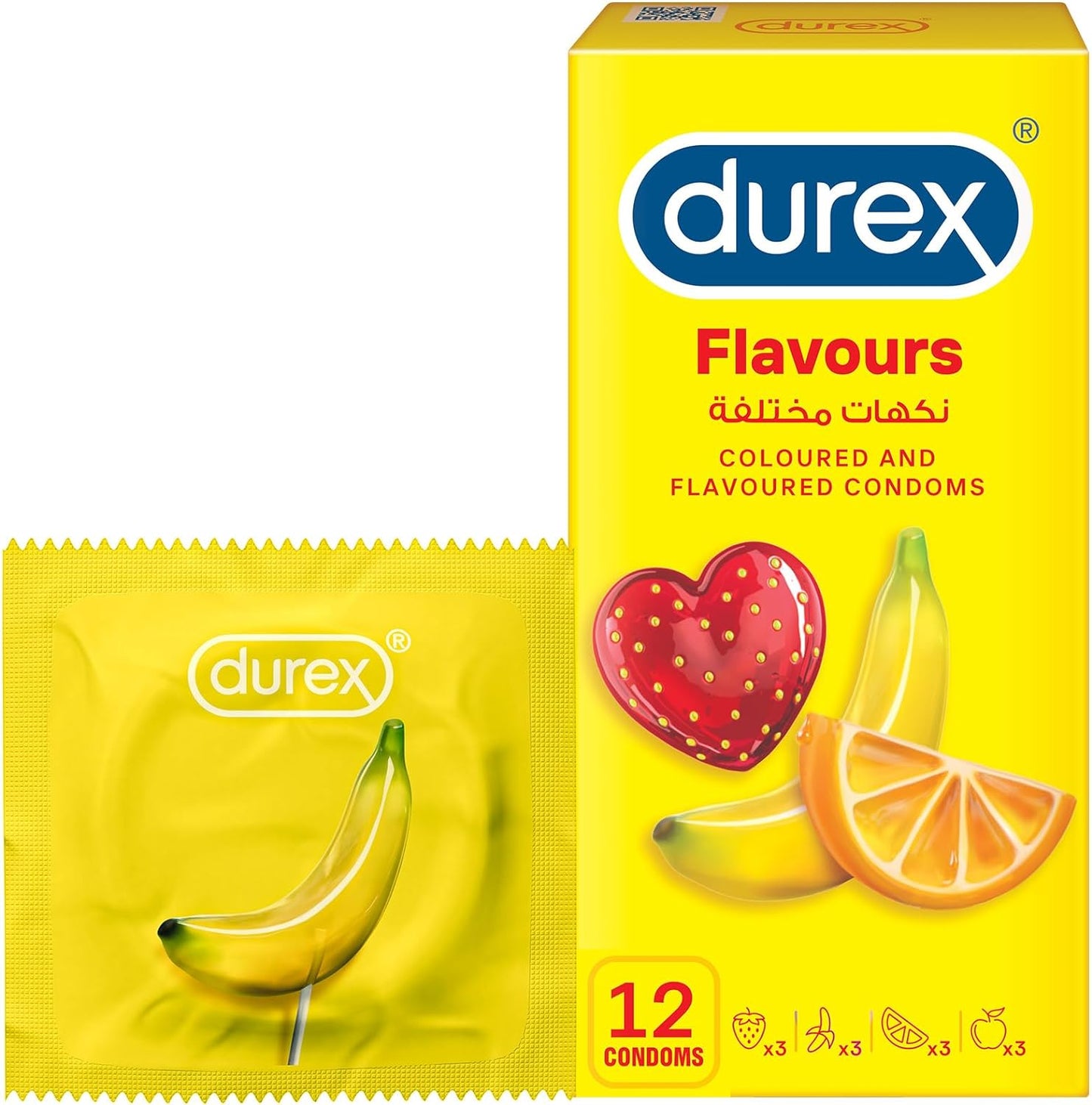12 Colored & Flavored Condoms- 01 Pack
