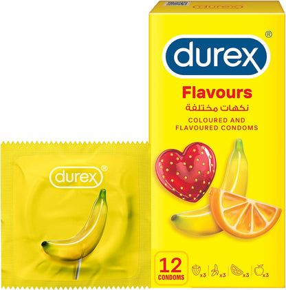 12 Colored & Flavored Condoms- 01 Pack